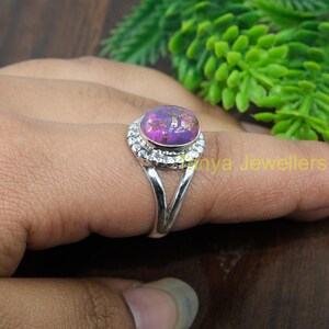 Lila Kupfer Türkis Ring 925 Sterling Silber Ring Statement Ring Handmade Design Ring Edelsteinring Türkis Schmuck Geschenk für Sie