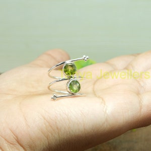Top Quality Green Peridot Ring 925 Sterling Silver Ring Statement Ring Handmade Design Ring Gemstone Ring Peridot Jewelry Gift for Her