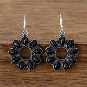 Natürliche schwarze Onyx Ohrringe 925 Sterlingsilber Ohrringe Gelbgold & Rosegold überzogene Ohrringe Schwarzer Stein Ohrringe Drop Baumeln Ohrringe