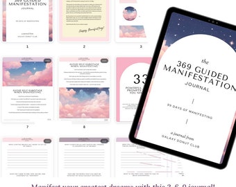 Kawaii 3 6 9 Manifestation Journal - Downloadable / Printable