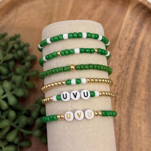 Custom Spirit Bracelet | School Color Bracelet | Team Bracelet | Personalized Beaded Bracelet | College Bracelet | Game Day Jewelry