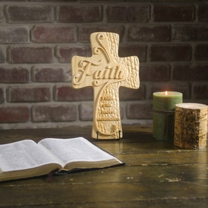 Faith Cross CNC Carving