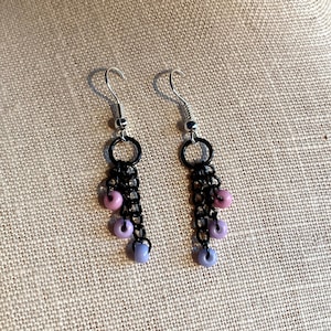 Pastel Bisexual Wing earrings / Biromantic dangle earrings / Pride earrings / LGBT+ / LGBT / pastel earrings / gay earrings