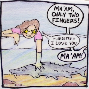 Sturgeon Fish Touch print