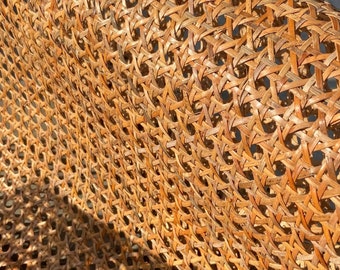 36" Width Dark Natural Heagon Rattan Cane Webbing Renew Repair Rattan Cabinet Rattan Cane Chairs Woven Fabirc