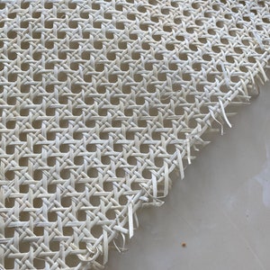 Rattan Webbing Cane 18/19/20/24/36 Width Bleached/ White Hexagon Rattan Cane Premium Natural Woven Rattan, Rattan Texture Furniture image 6
