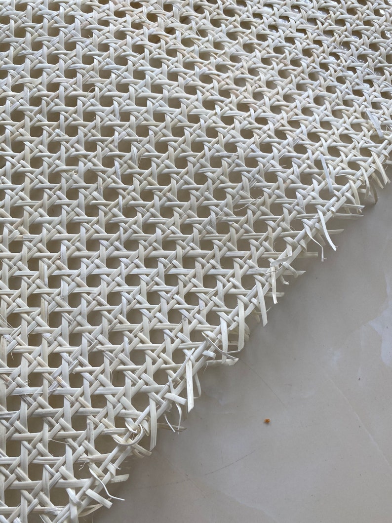 Rattan Webbing Cane 18/19/20/24/36 Width Bleached/ White Hexagon Rattan Cane Premium Natural Woven Rattan, Rattan Texture Furniture image 6
