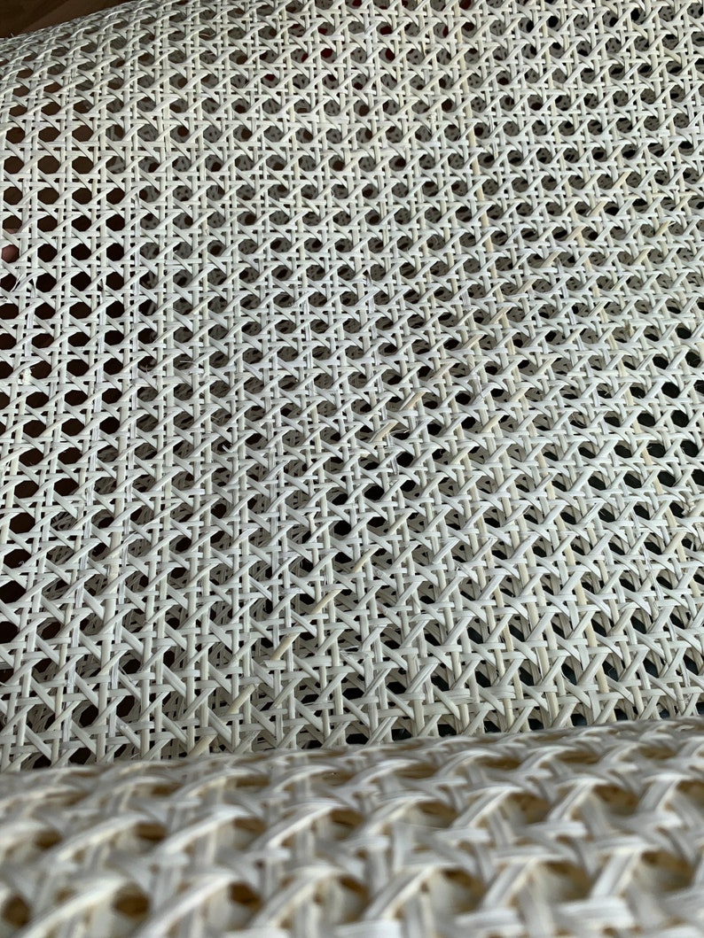 Rattan Webbing Cane 18/19/20/24/36 Width Bleached/ White Hexagon Rattan Cane Premium Natural Woven Rattan, Rattan Texture Furniture image 2