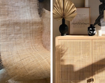 Rattan Cane Webbing Width 24'' Light Cream Radio Rattan Cane, woven fabric repair/ restoration for home furniture, cabinet art