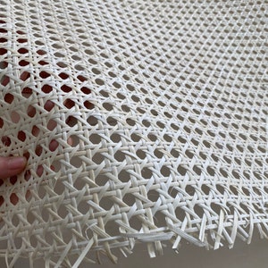 Rattan Webbing Cane 18/19/20/24/36 Width Bleached/ White Hexagon Rattan Cane Premium Natural Woven Rattan, Rattan Texture Furniture image 1