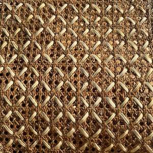 Dark Luxury Cream Rhombic Pattern Natural Cane Sheet Rattan Closed Weave Cane Webbing, Natural Rattan Cane Webbing For Homestay, Hotel,