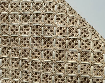 New Cane Cream Rhombic Pattern Natural Cane Sheet Rattan Closed Weave Cane Webbing, Natural Rattan Cane Webbing For Homestay, Hotel, Resort