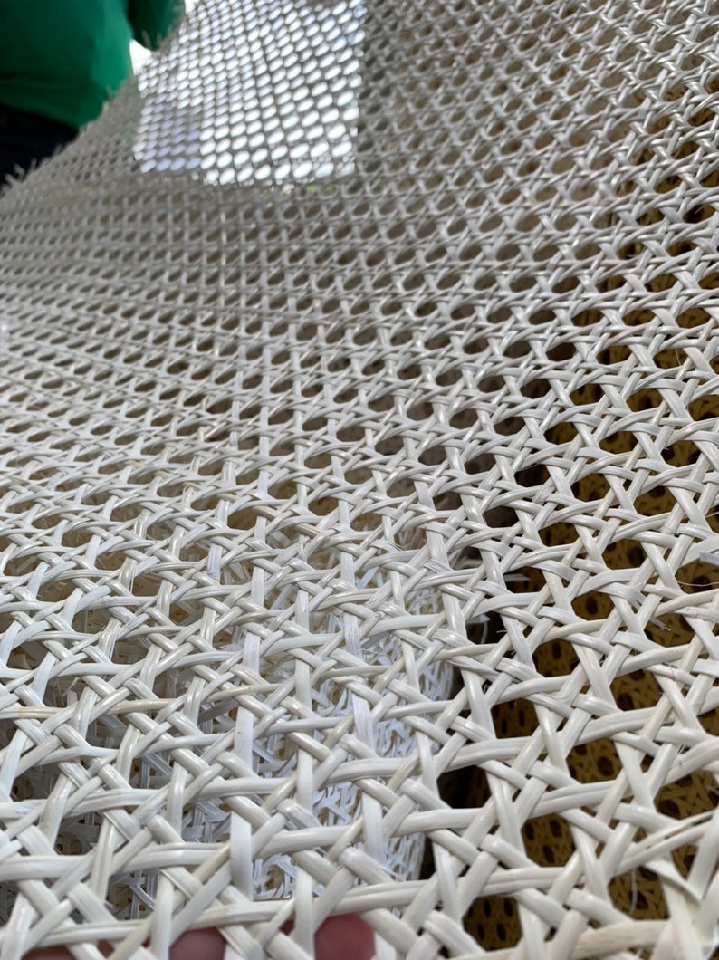 Rattan Webbing Cane 18/19/20/24/36 Width Bleached/ White Hexagon Rattan Cane Premium Natural Woven Rattan, Rattan Texture Furniture image 10