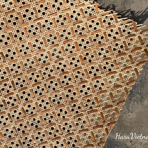 Rhombic Pattern Natural Cane Sheet Rattan Closed Weave Cane Webbing, Natural Rattan Cane Webbing For Homestay, Hotel, Resort 18&#39;&#39;/24&#39;&#39;Width