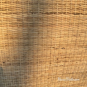 18&quot;/24&quot; Width Natural Rattan Closed Webbing, Light/Cream Closed Rattan Mesh, 100% Handmade Rattan For DIY Projects- Cut To Size