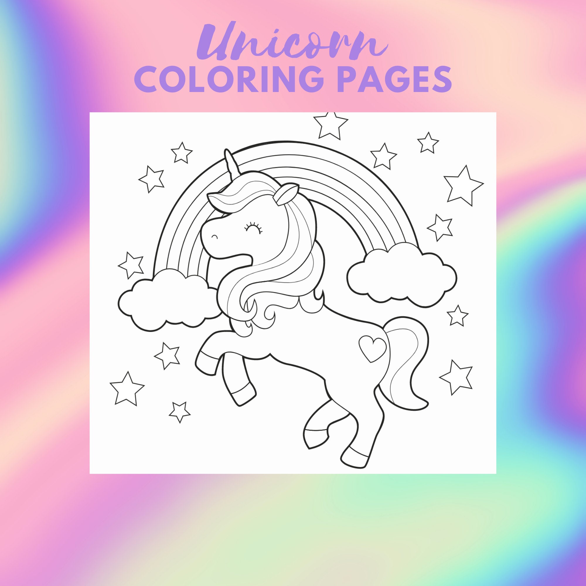 Cute Unicorn Printable Coloring Pages