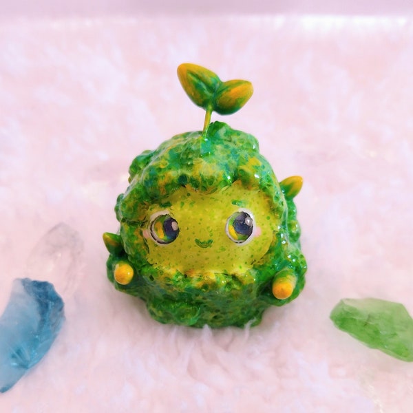 Forest elemental sprout ooak polymer clay sculpture figurine original fantasy creation