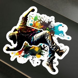 Hip Hop Dance Sticker Kiss-Cut Vinyl Decals, Hip Hop Dancer, Hip Hop lover, Dance Sticker, Hip Hop graffiti, dance lover, boy dancer