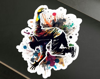 Hip Hop Dance Aufkleber Kiss-Cut Vinyl Decals, Hip Hop Tänzer, Hip Hop Liebhaber, Tanz Aufkleber, Hip Hop Graffiti, Tanzliebhaber, Junge Tänzer