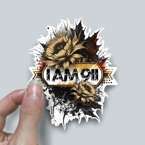 I am 911 floral Vinyl Decal Dispatch Sticker 911 dispatcher sticker for 911 dispatchers first responder. Great dispatcher appreciation gift