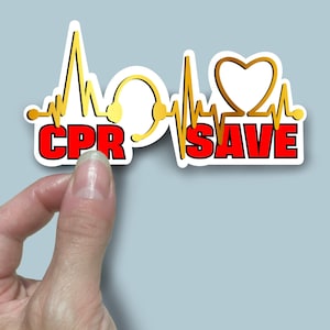 Dispatch CPR save vinyl 911 sticker decal police dispatchers, thin gold line, emergency dispatcher, responder. Dispatcher recognition Gift.