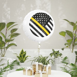 Linha de ouro fino despacho bandeira 22in mylar balão de hélio despacho apreciação despacho presente reconhecimento de despacho, semana de telecomunicações