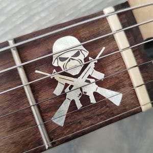 Soldier Skull Inlay Sticker Fretboard Set for guitar