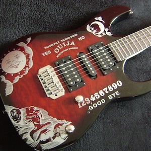 Set Stickers Ouija Hammett Gitaar Body Zwart