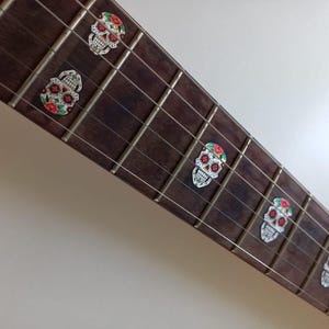 Skull Candy Inlay Sticker Fretboard Set for guitar or bass