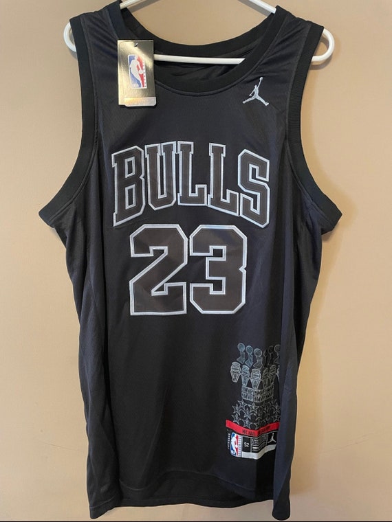 New Chicago Bulls Stitched Black MVP NBA #23 Michael Jordan