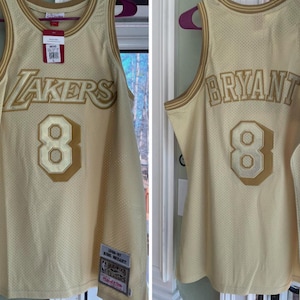 Rare 1996-97 Premium Gold Kobe Bryant Lakers Basketball Jersey