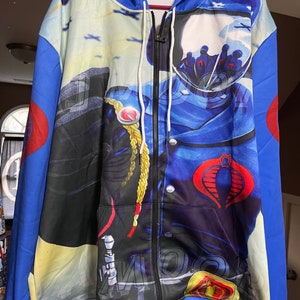 Custom GI Joe Cobra Commander Full Zip 3D Graphic Hoodie