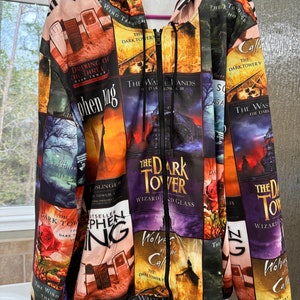 Custom Stephen King Dark Tower Gunslinger Book Cover FullZip 3D Graphic Hoodie