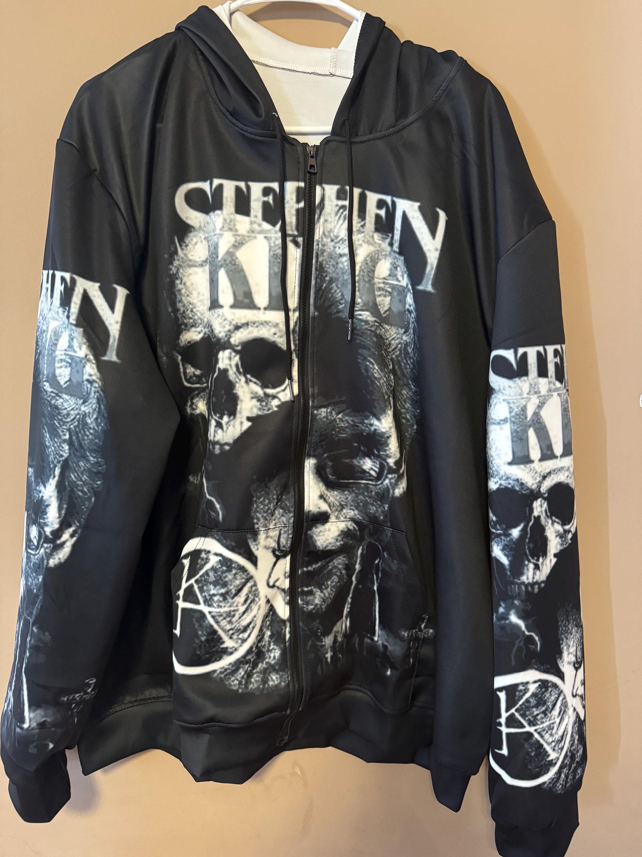 Custom Stephen King 3D Graphic Full Zip Hoodie - Main Image