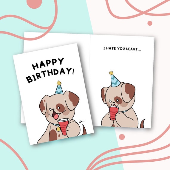 Dark Humor Birthday Card Friend Birthday Card Sibling Card Etsy