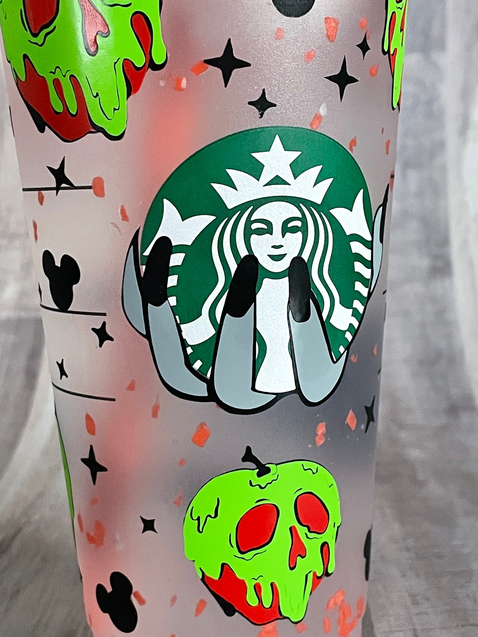 Poison Apple Starbucks red confetti cup Etsy