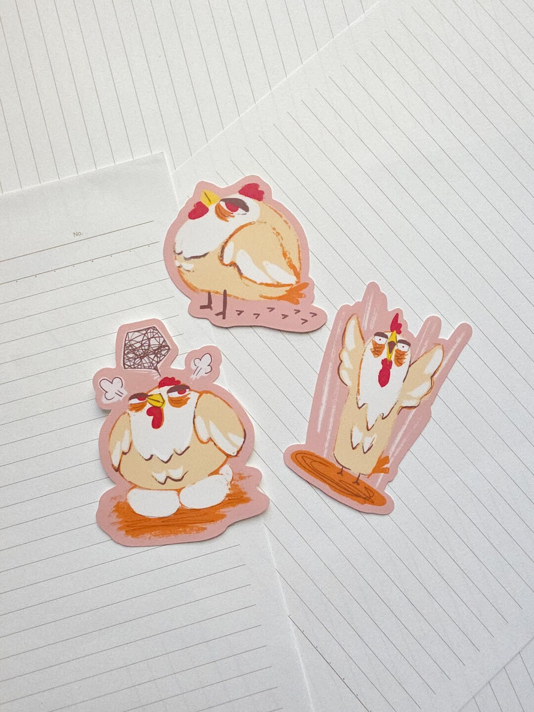 Angry Chicken Stickers - Matte Vinyl Stickers - Water Resistant ...