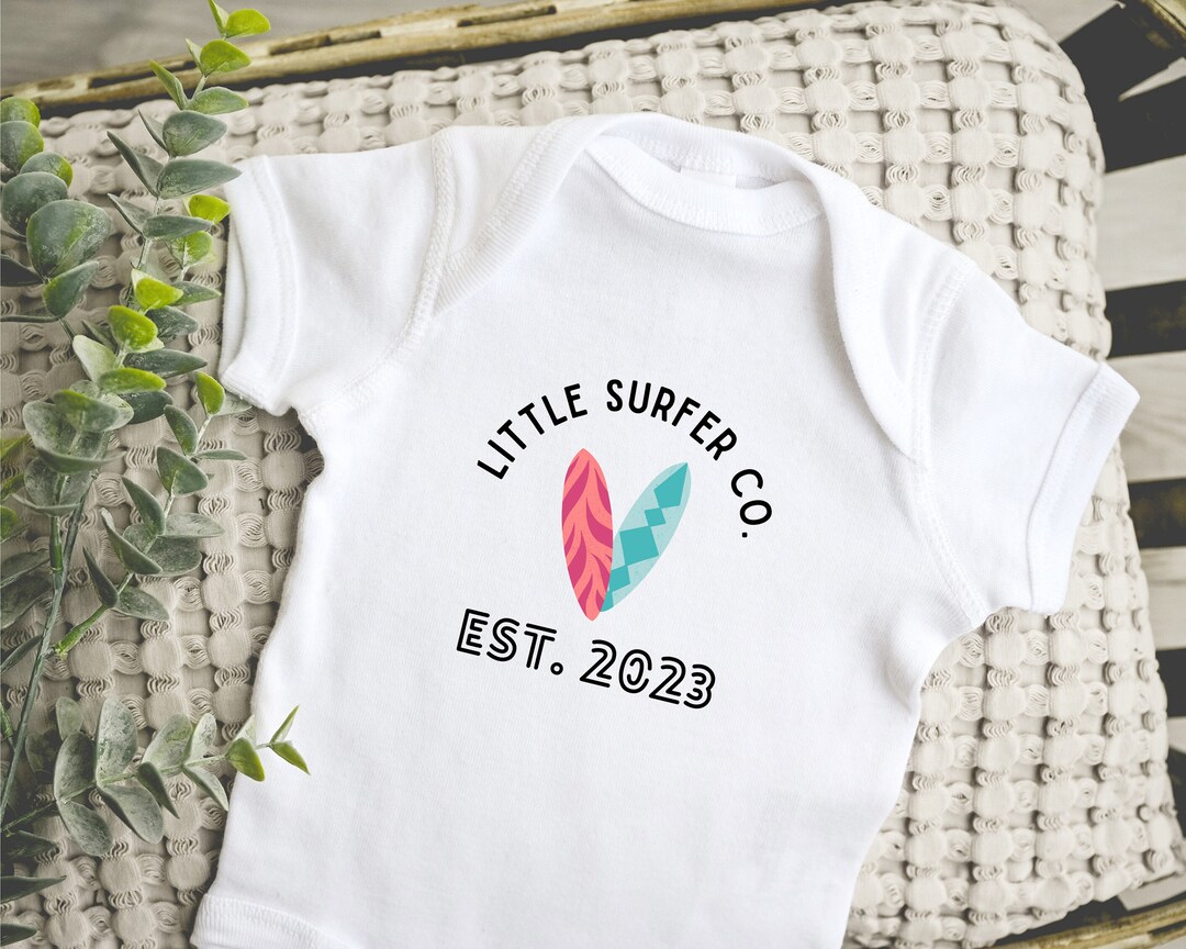 Little Surfer Co Baby Onesie Surfs Up Baby Beach Theme Beach Bum little-surfer-co-baby-onesie-surfs-up-baby-beach-theme-beach-bum
