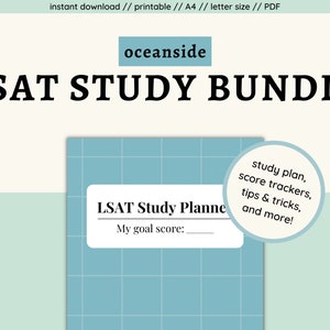 LSAT Study Plan | Oceanside Blue Aesthetic Study Plan | LSAT Study Planner | Prelaw Student Schedule