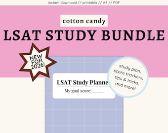 NEUER AKTUALISIERTER LSAT Studienplan für 2026: Ästhetische Tipps und Tracker für den Erfolg (Digitaler Download)