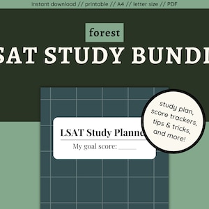 LSAT Study Plan | Forest Green Study Plan | LSAT Study Planner | Prelaw Study Schedule