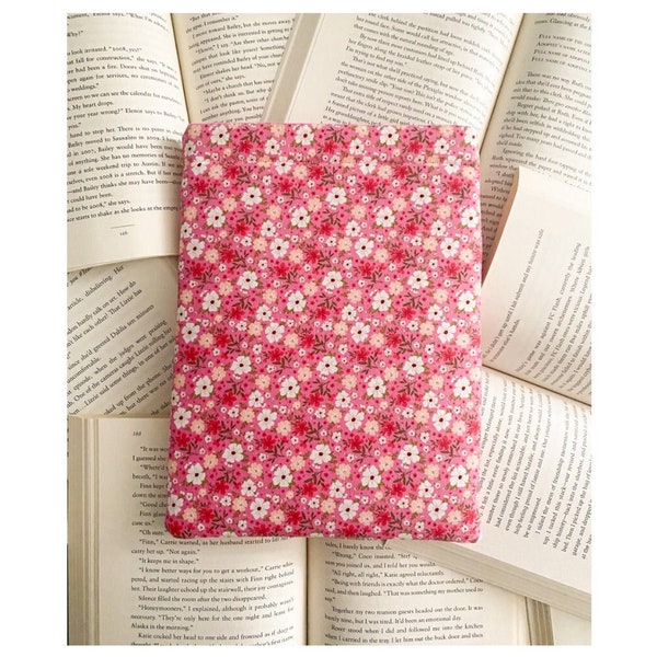 Pink Floral Book Sleeve, Kindle Sleeve