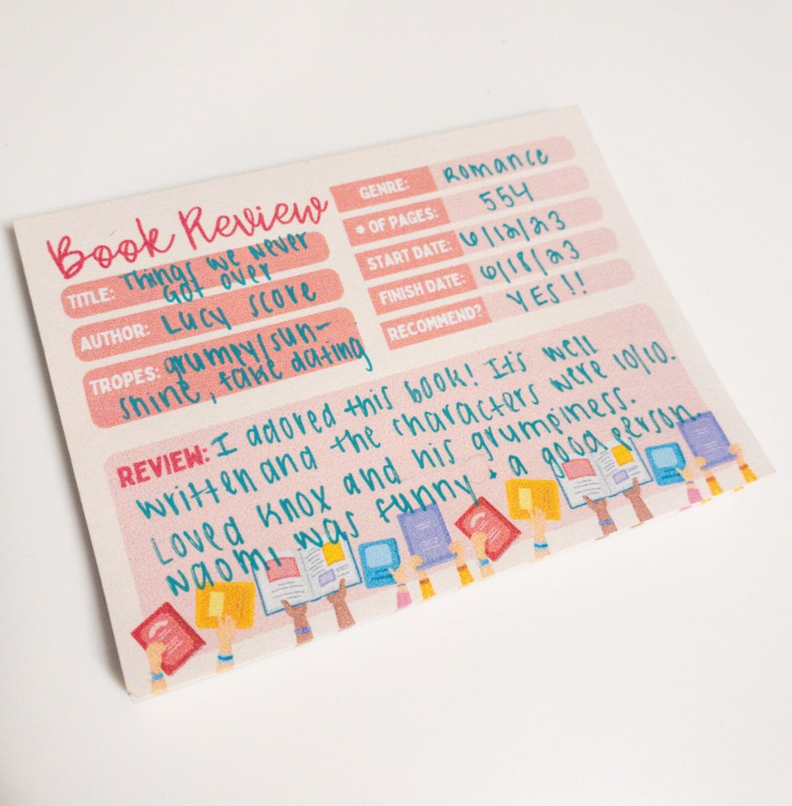 Book Review STICKY Notes, 50 Sticky Notes - Etsy