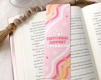 Emotional Support Bookmark, Double Sided Cardstock