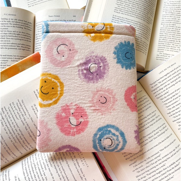 Tie Dye Smiley Book Sleeve, Kindle Sleeve