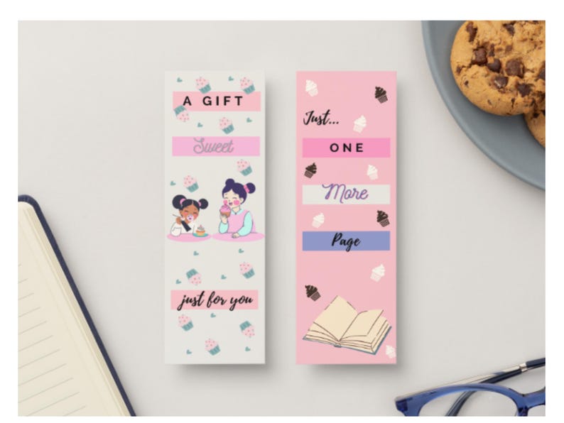 Cute Bookmarks| Cute Kawaii Cartoon| Cute Pastel| Digital Download ...