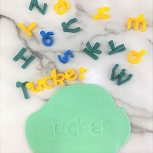 1&quot; Alphabet & Number Embossing Stamp Set in TUCKER Font for Cake, Cookie, Cupcake Decorating Letters: Fondant, Buttercream, Gumpaste, Sweet