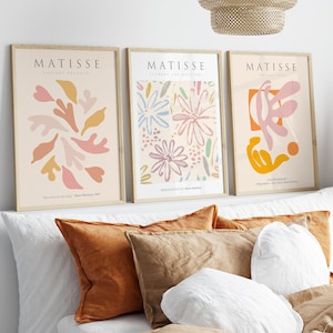 Matisse Prints Set: Neutral Beige Wall Art - Boho Living Room Decor