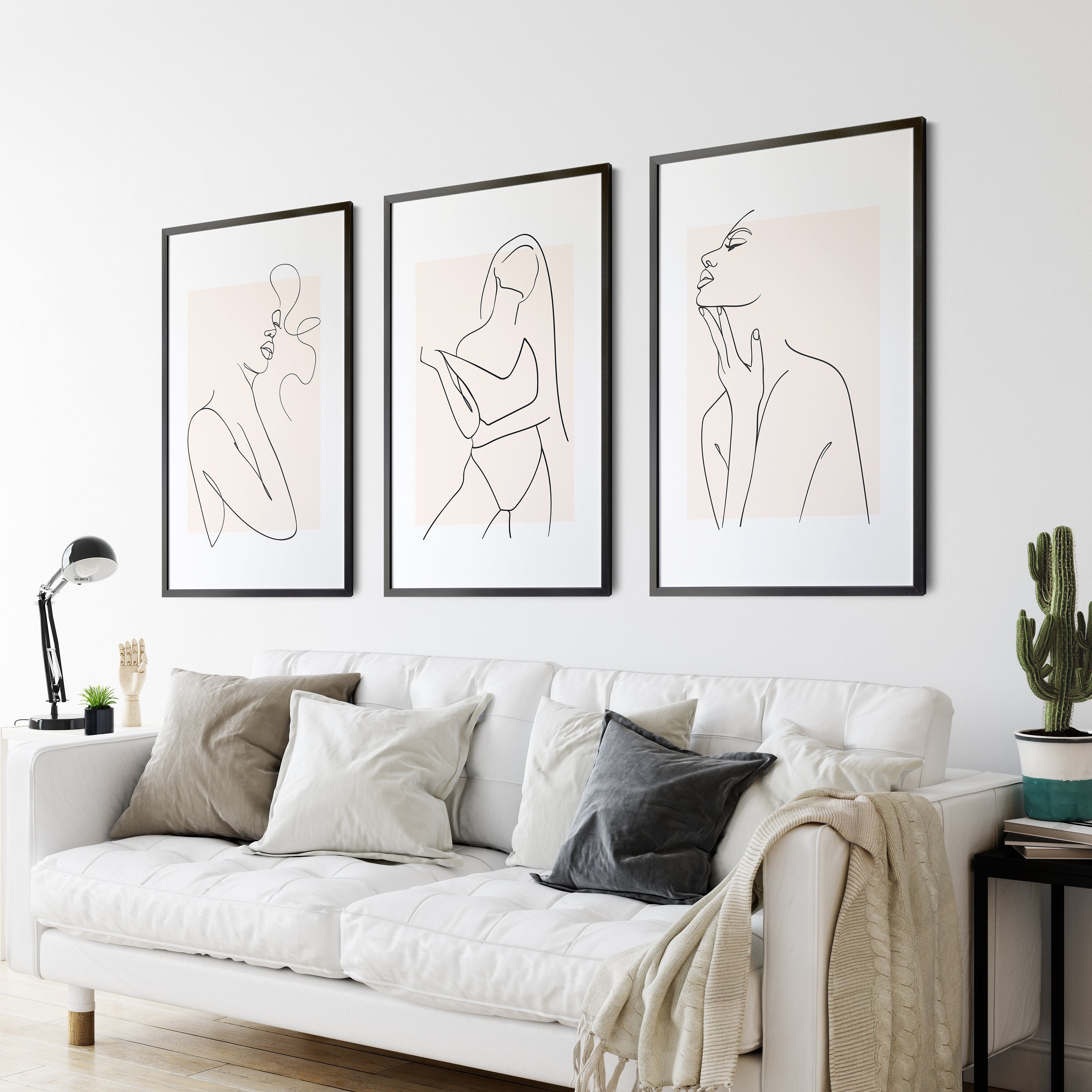 Neutral Wall Prints Naked Line Art Nude Line Art Wall - Etsy UK