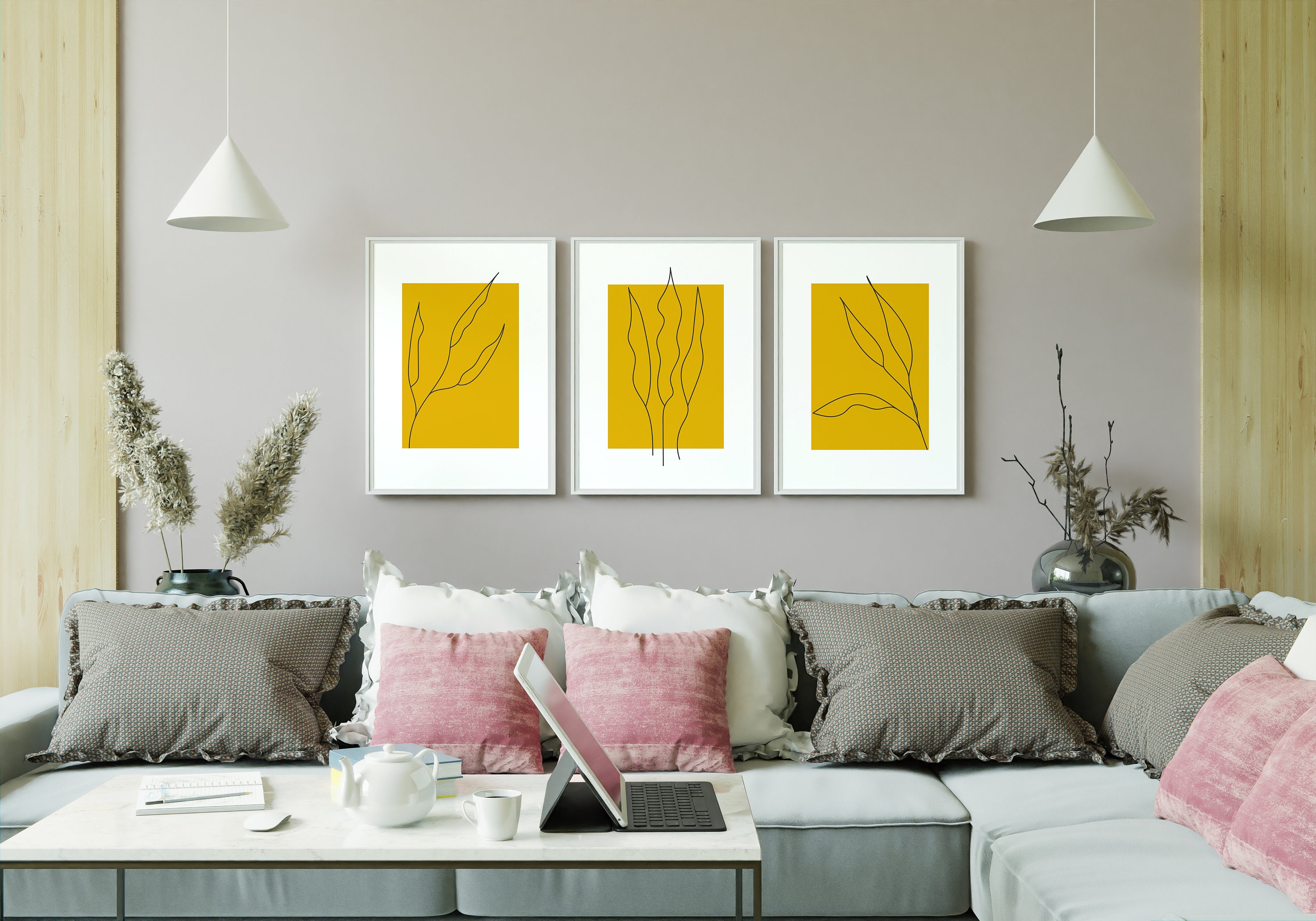 Mustard Wall Art Prints Mustard Wall Art Yellow Wall Art Etsy